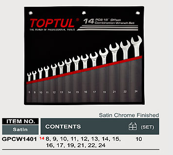 Bộ cờ lê vòng miệng 14PCS topul GPCW1401