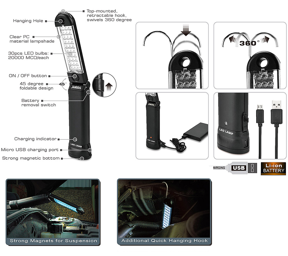 Đèn Led soi sửa chữa Toptul JJAT0105