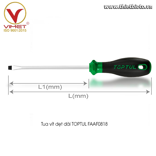 Tua vít dẹt dài TOPTUL FAAF0818