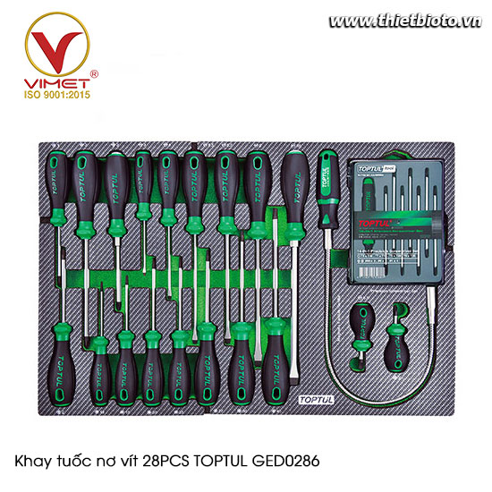 Khay tuốc nơ vít 28PCS TOPTUL GED0286