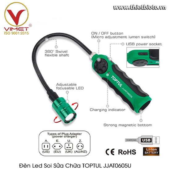 Đèn led soi sửa chữa TOPTUL JJAT0605U